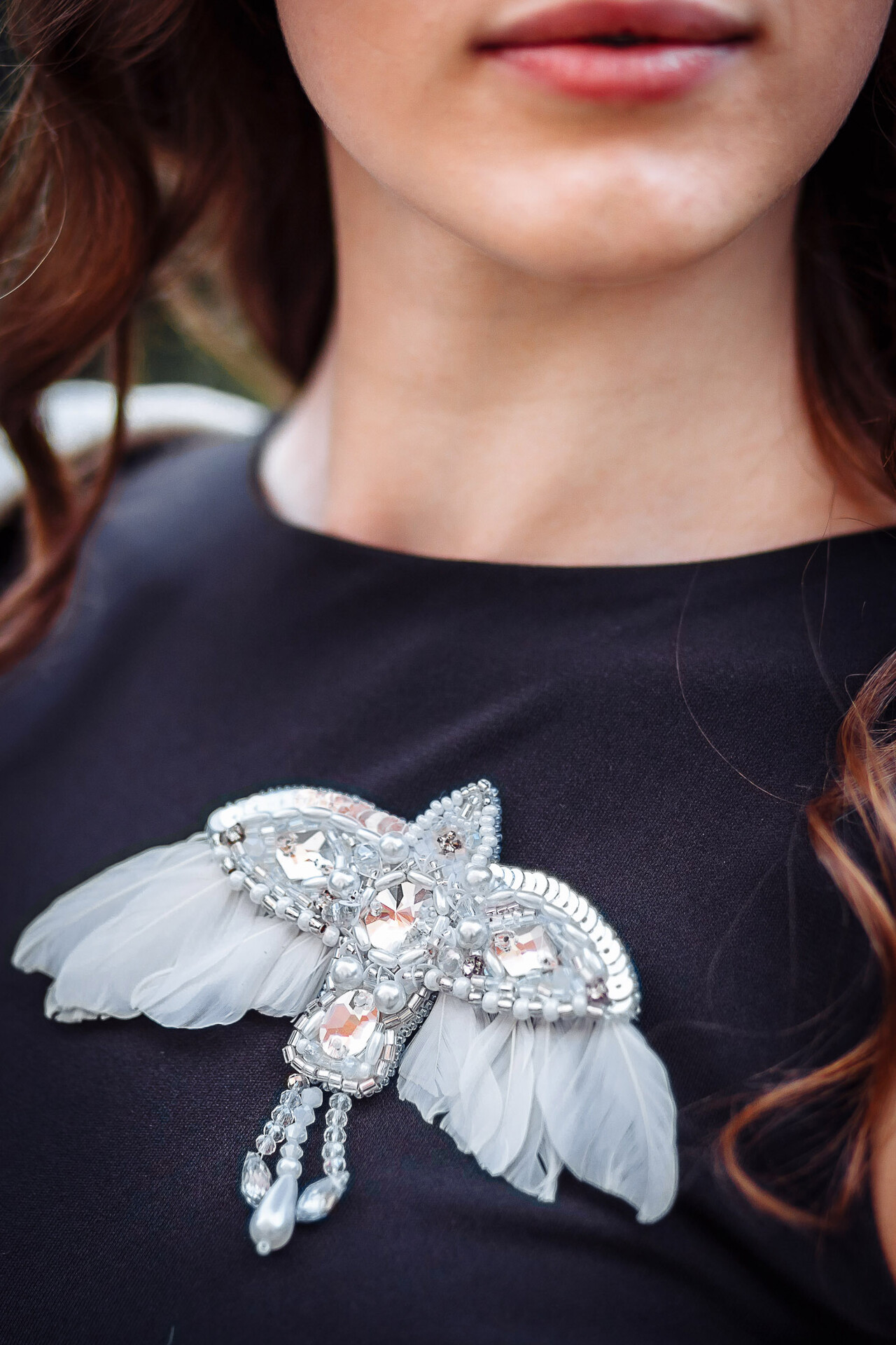 брошь из бисера ручной работы